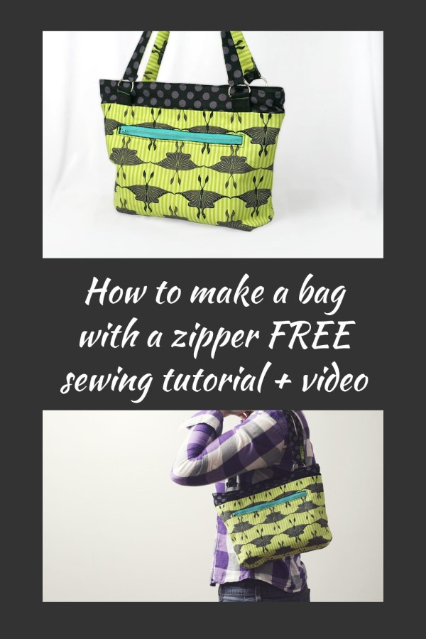 How to make a bag with a zipper FREE sewing tutorial + video