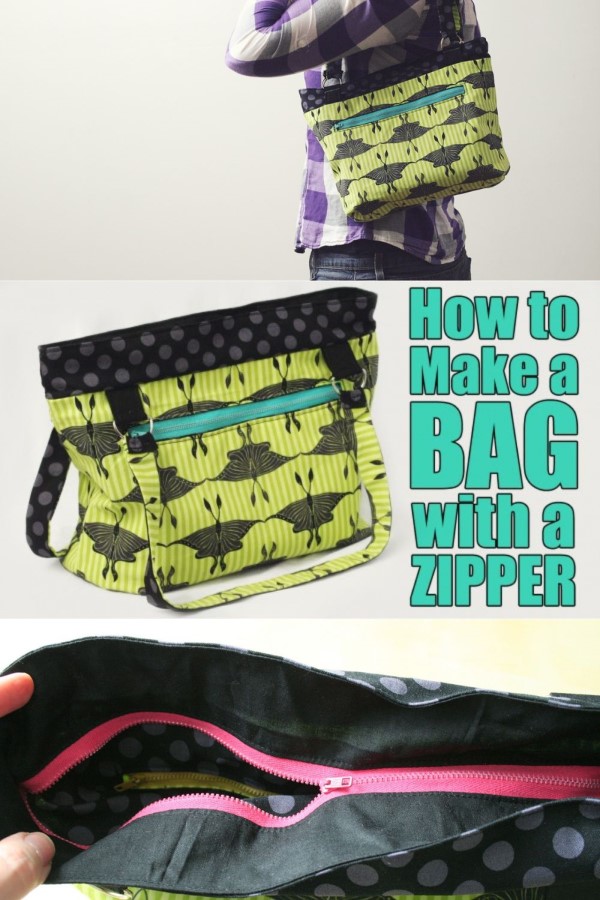 How to make a bag with a zipper FREE sewing tutorial + video