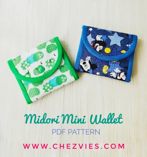 Midori Mini Trifold Wallet sewing pattern