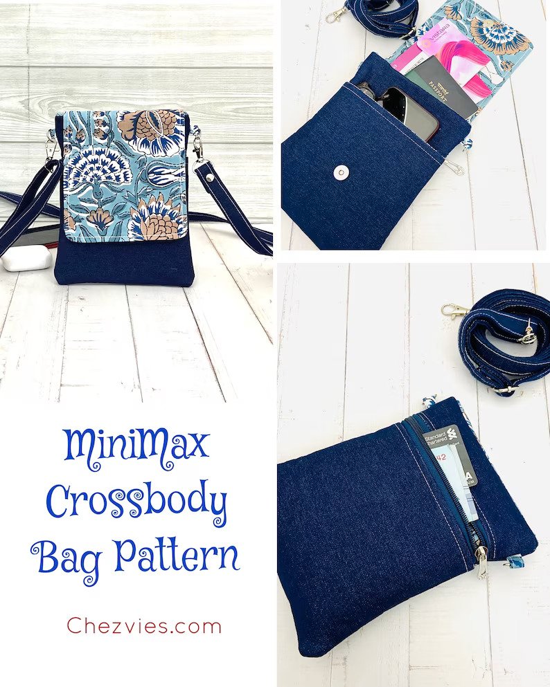 MiniMax Crossbody Bag (3 sizes + videos) - Sew Modern Bags