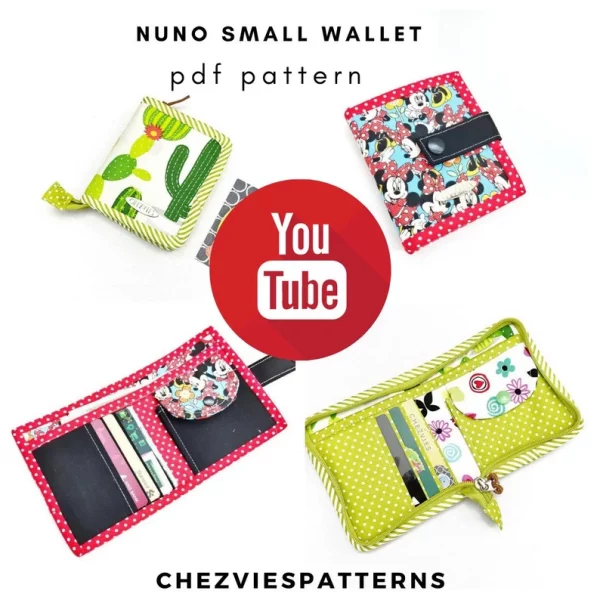 Nuno Small Wallet sewing pattern