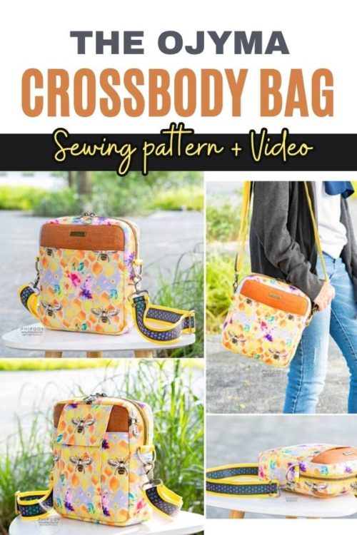 The Ojyma Crossbody Bag sewing pattern + video - Sew Modern Bags