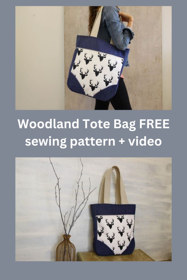 Woodland Tote Bag FREE sewing pattern + video