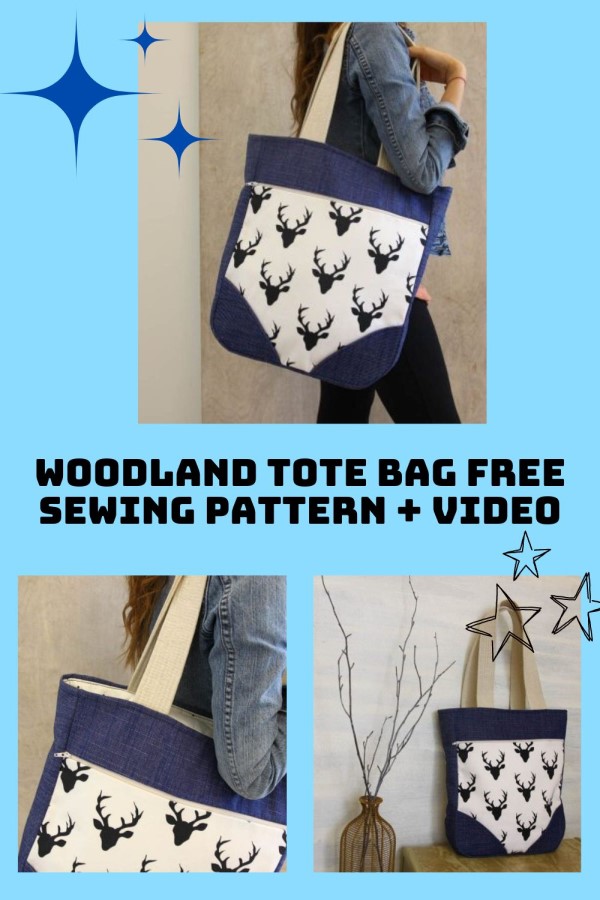 Woodland Tote Bag FREE sewing pattern + video