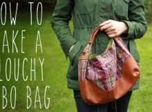 Slouchy Hobo Bag FREE sewing pattern (with video)