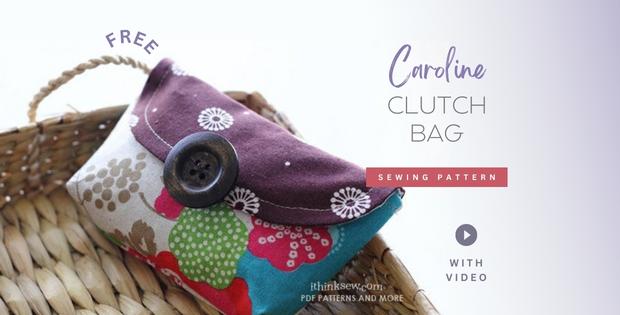 Caroline Clutch Bag FREE sewing pattern (with video) - Sew Modern Bags