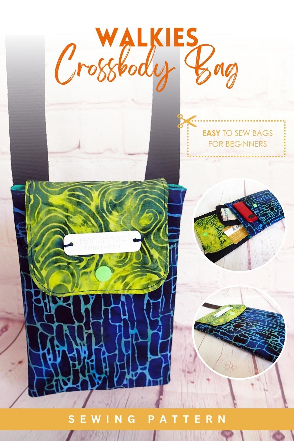 Mini Crossbody Bag Cell Phone sewing pattern - Sew Modern Bags