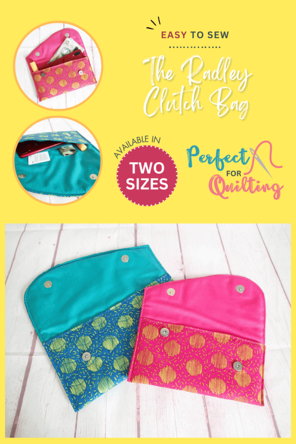 Radley Clutch Bag easy sewing pattern in 2 sizes Sew Modern Bags