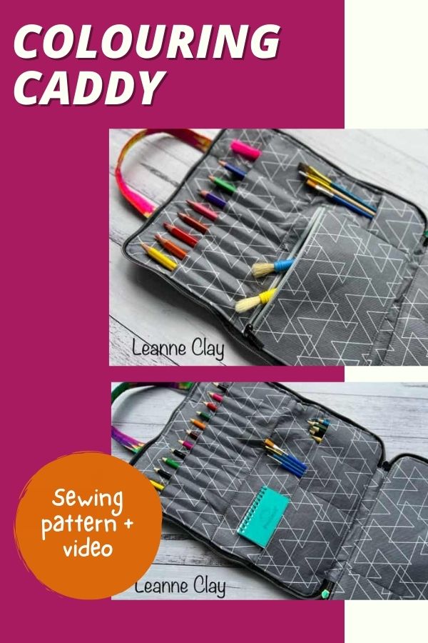 Colouring Caddy sewing pattern + video