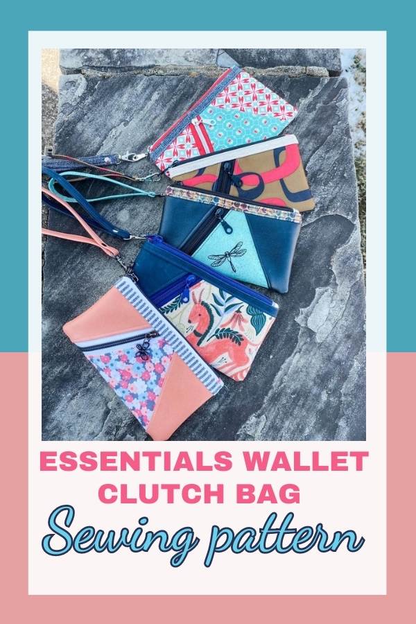 Essentials Wallet Clutch Bag sewing pattern