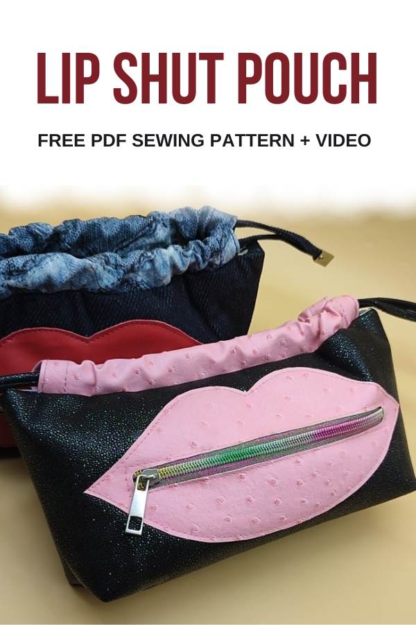 Lip Shut Pouch free sewing pattern + video