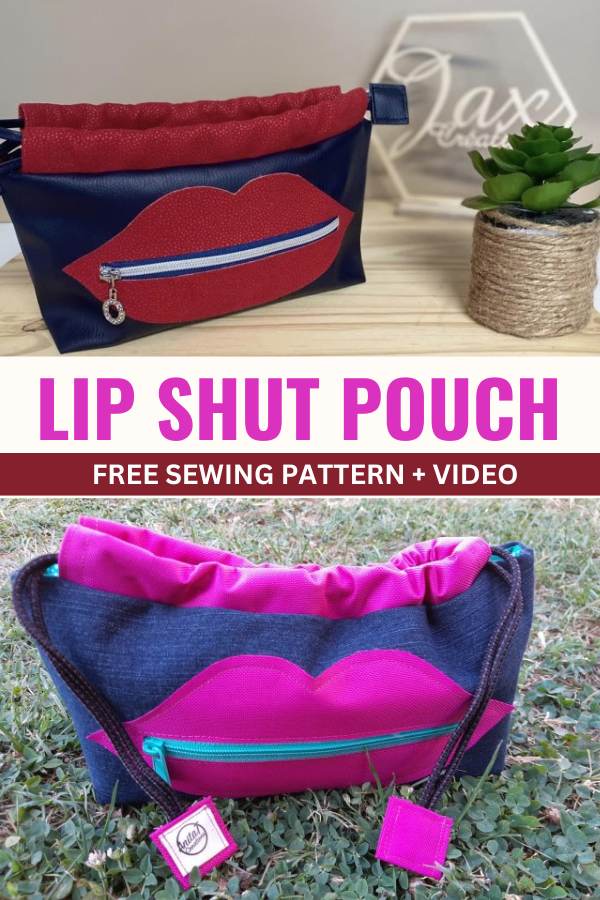 Lip Shut Pouch free sewing pattern + video