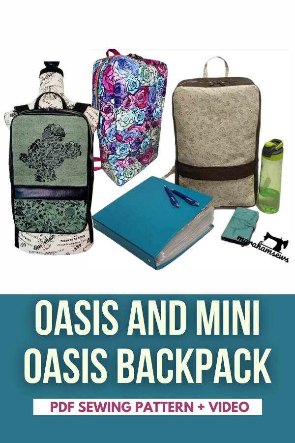 Oasis and Mini Oasis Backpack sewing pattern + video