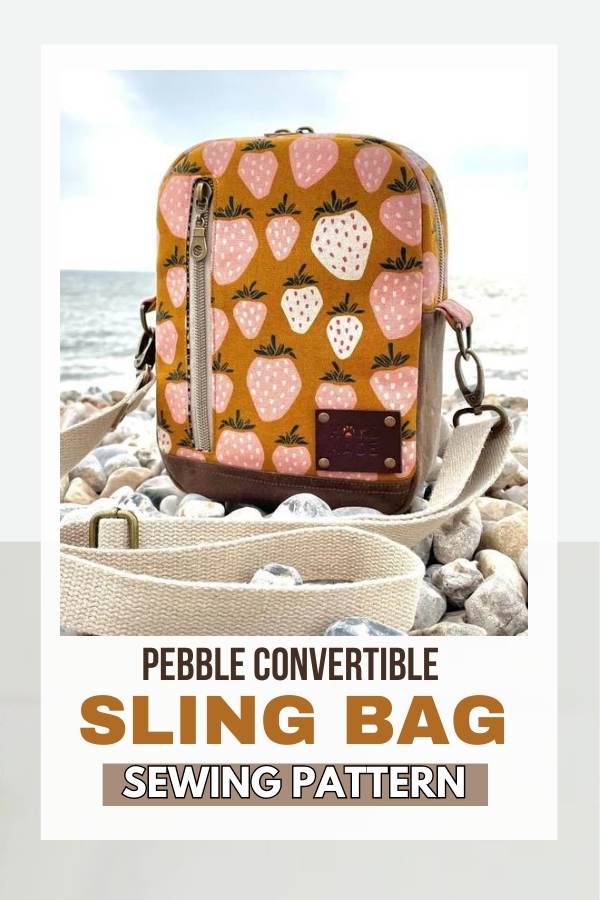 Pebble Convertible Sling bag sewing pattern + video