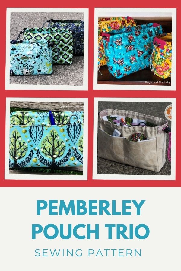 Pemberley Pouch Trio sewing pattern