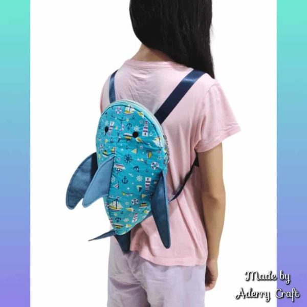 Shark Backpack sewing pattern