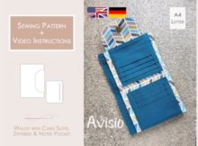 Avisio Wallet sewing pattern + video