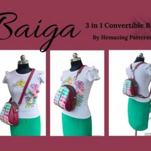 Baiga 3 in 1 Convertible Bag sewing pattern