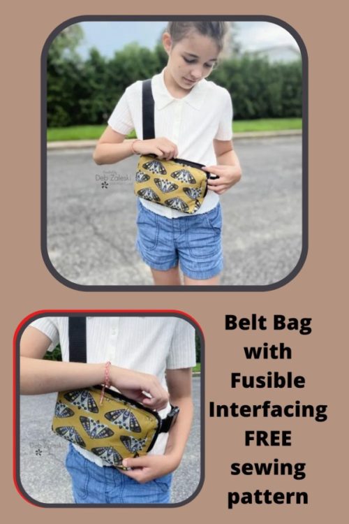 Belt Bag with Fusible Interfacing FREE sewing pattern Sew Modern Bags