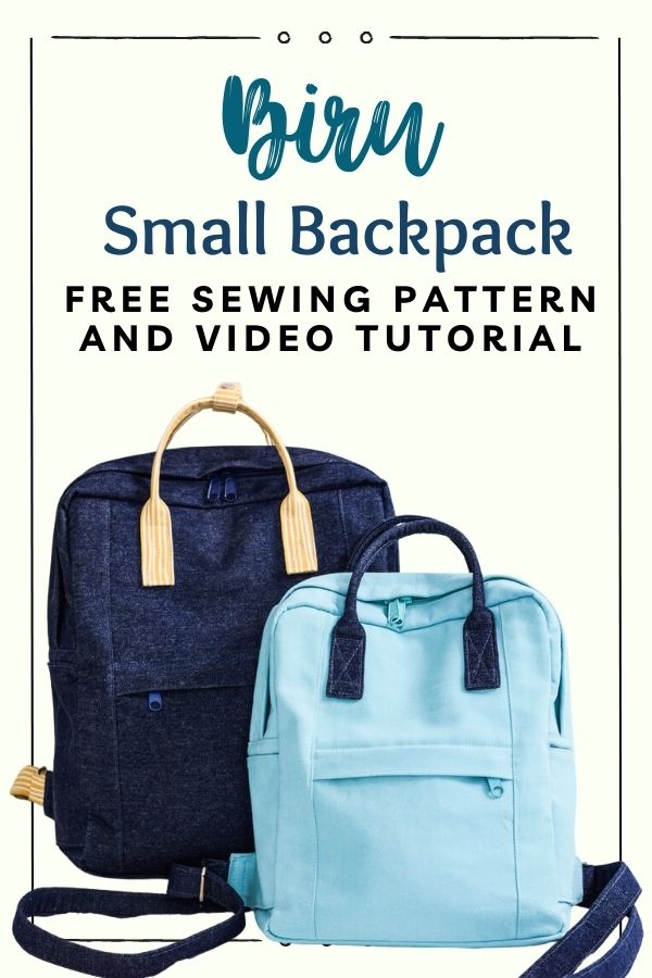 Biru Small Backpack FREE sewing pattern (+ video)