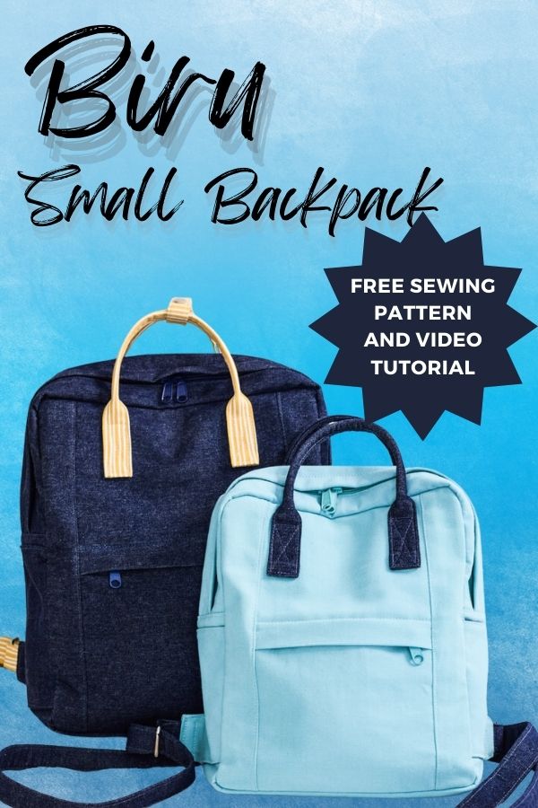 Biru Small Backpack FREE sewing pattern (+ video)