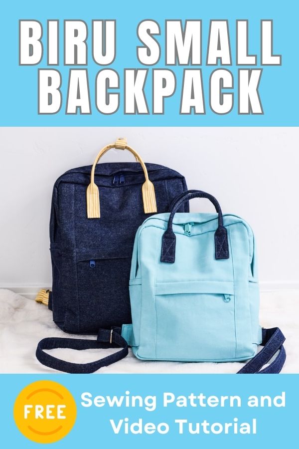 Biru Small Backpack FREE sewing pattern (+ video)