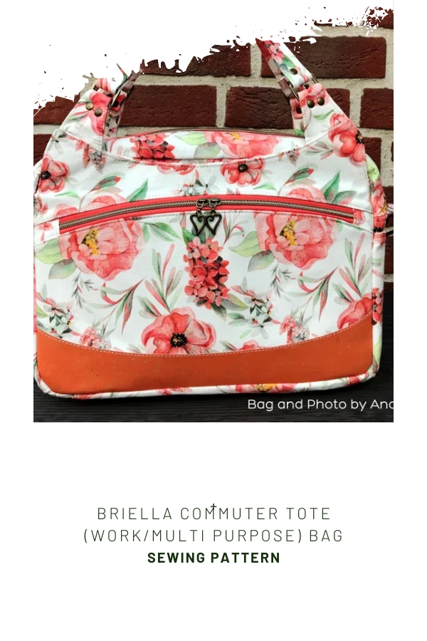 Briella Commuter Tote (Work/Multi Purpose) Bag sewing pattern