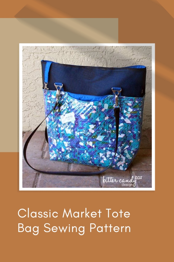 Classic Market Tote Bag sewing pattern (2 sizes)