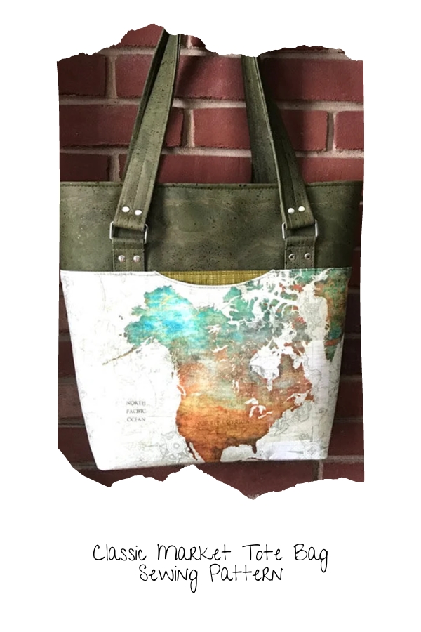 Classic Market Tote Bag sewing pattern (2 sizes)