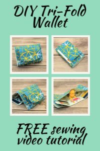 DIY Tri-Fold Wallet FREE sewing video tutorial - Sew Modern Bags