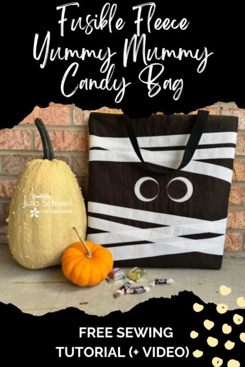 Fusible Fleece Yummy Mummy Candy Bag FREE sewing tutorial (+ video