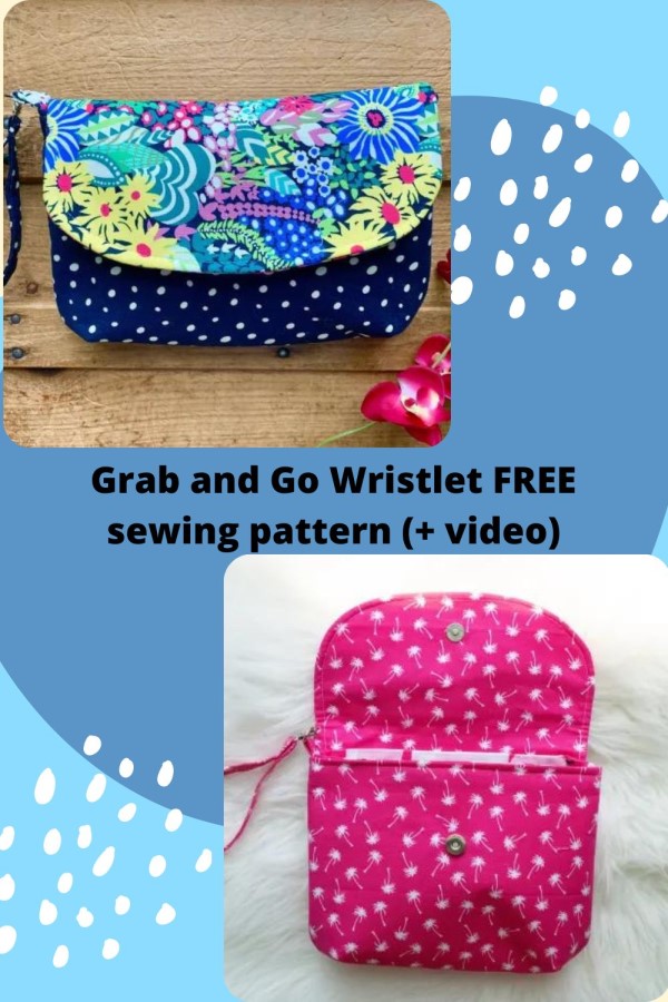 Grab and Go Wristlet FREE sewing pattern (+ video)