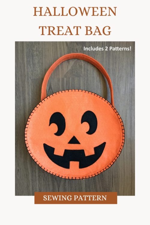 Halloween Treat Bags, Kitty and Pumpkin sewing pattern - Sew Modern Bags