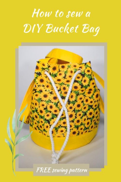 How to sew a DIY Bucket Bag FREE sewing pattern - Sew Modern Bags