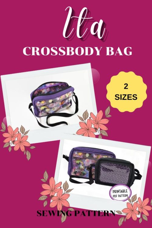 Ita Crossbody Bag sewing pattern (2 sizes) Sew Modern Bags