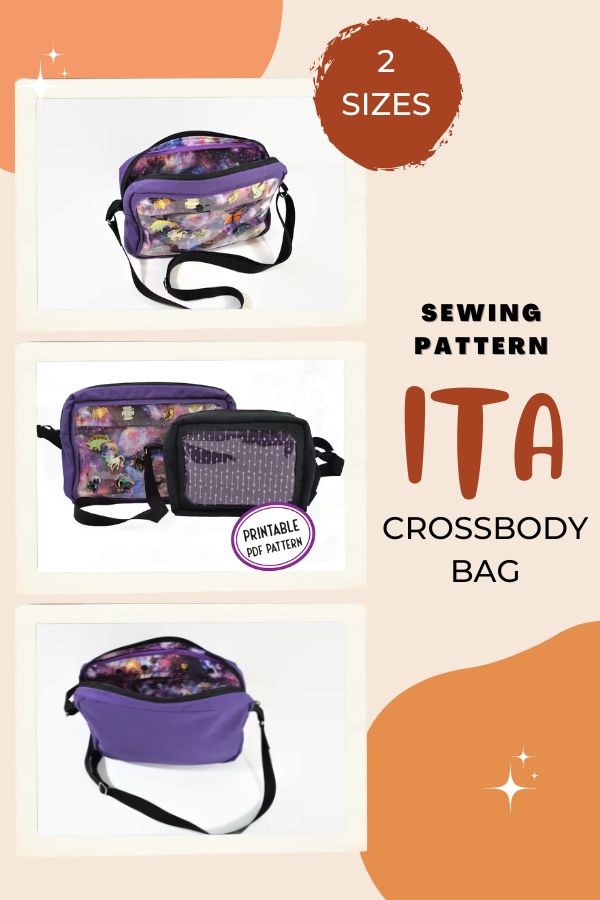 Ita Crossbody Bag sewing pattern (2 sizes)