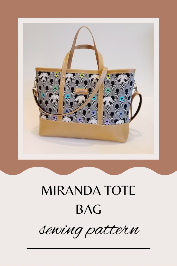 Miranda Tote Bag sewing pattern (2 sizes)