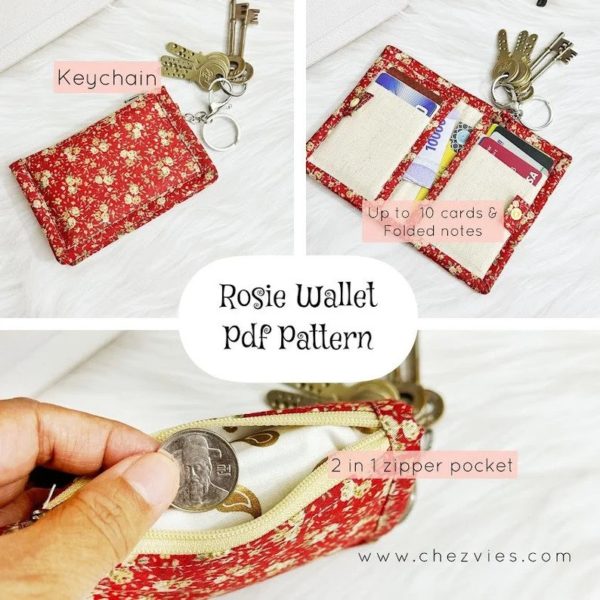 Rosie Bifold Wallet sewing pattern