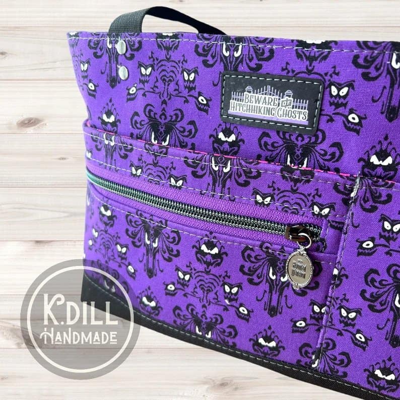 Sew Easy Sewing Machine Tote Bag in Purple and Black