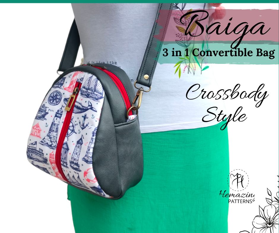 Baiga 3 in 1 Convertible Bag - Sew Modern Bags