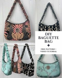 Baguette Bag FREE sewing pattern and tutorial (+ video) - Sew Modern Bags