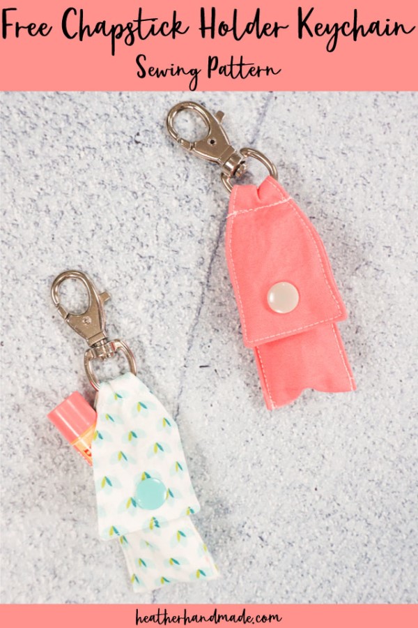 Chapstick Holder Keychain sewing pattern Sew Modern Bags