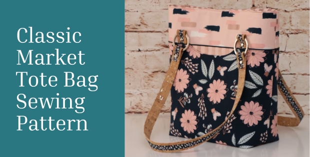 Classic Market Tote Bag sewing pattern (2 sizes) - Sew Modern Bags