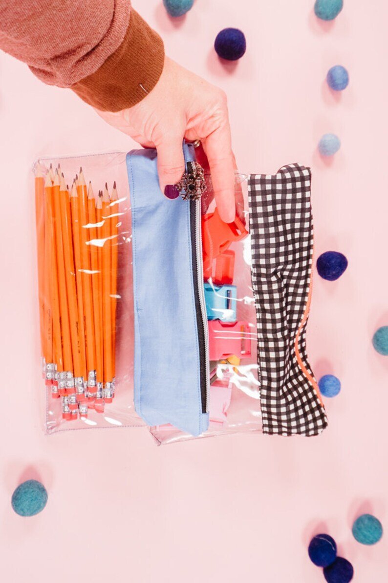 Clear Vinyl Zipper Pouch Sew Modern Bags