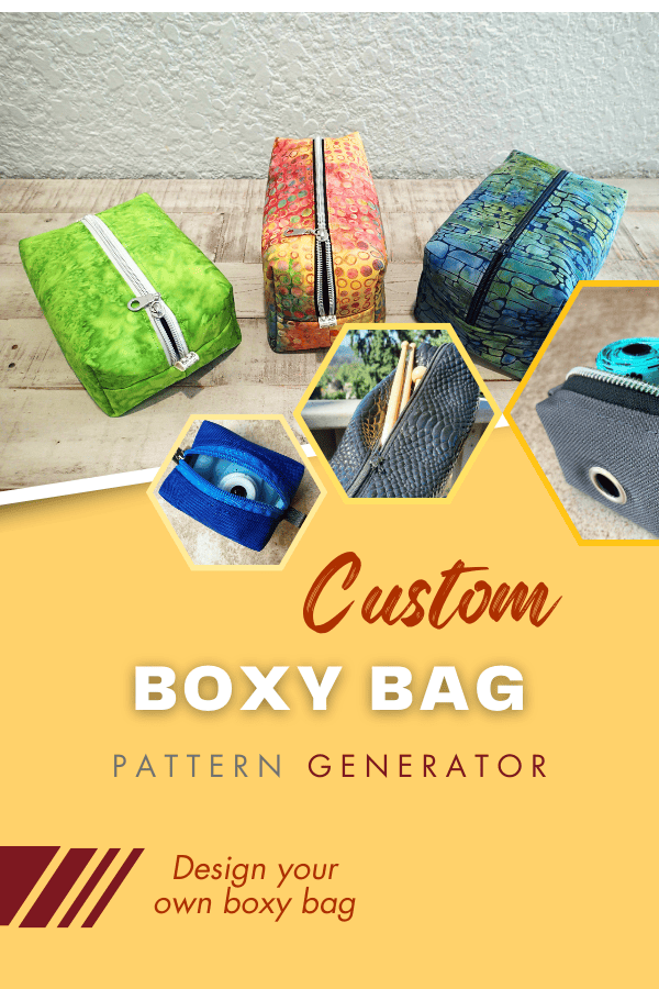 Custom Boxy Bag sewing pattern generator in ANY size Sew Modern Bags