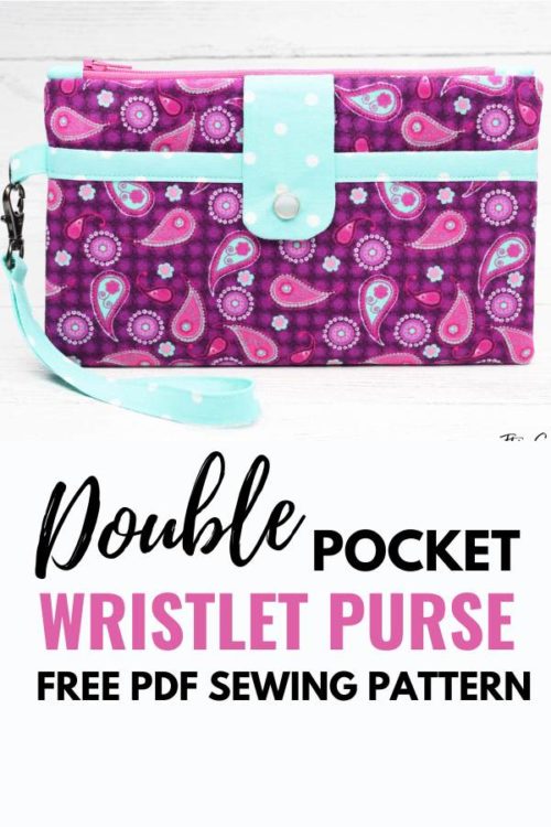 Double Pocket Wristlet Purse FREE sewing pattern - Sew Modern Bags