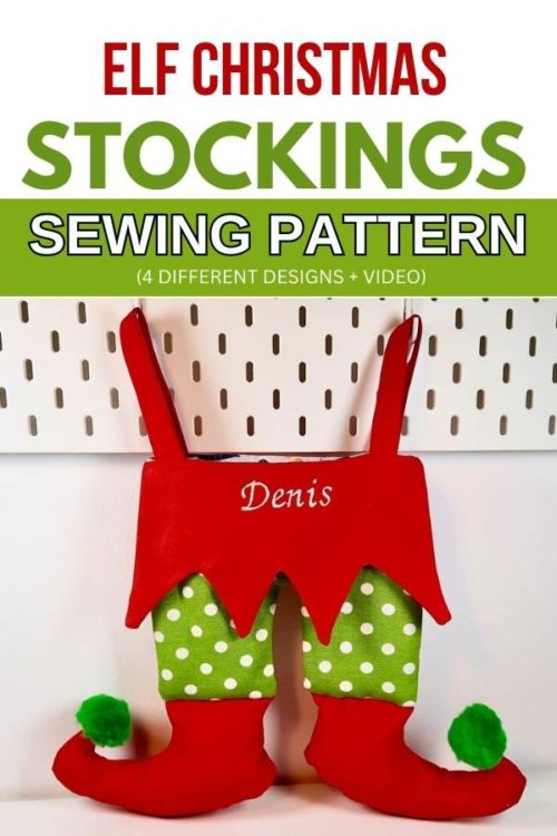 Elf Christmas Stockings sewing pattern (4 different designs + video ...