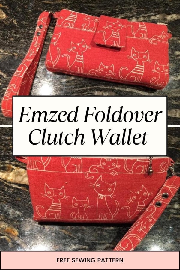 Emzed Foldover Clutch Wallet FREE sewing pattern Sew Modern Bags