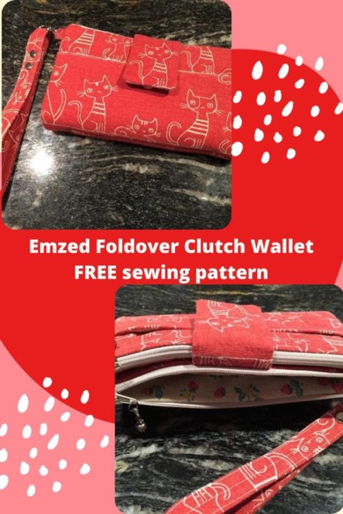 Emzed Foldover Clutch Wallet FREE sewing pattern - Sew Modern Bags