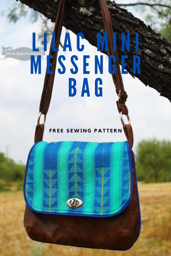 Lilac Mini Messenger Bag FREE sewing pattern